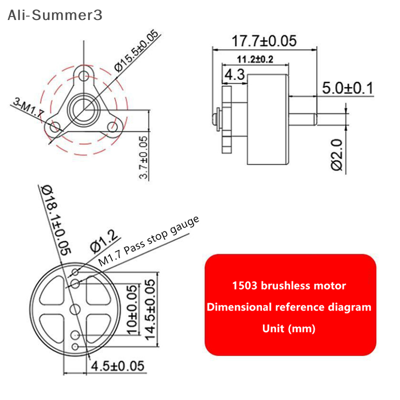 1503 3.7V 7.4V 10A 2750KV Tiny - Brushless Motor Thrust Test Stand recension och pris